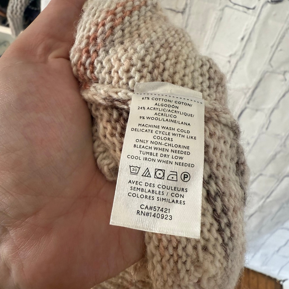 LOFT wool-blend Mock Neck Popcorn Stripe Sweater - Picture 8 of 8
